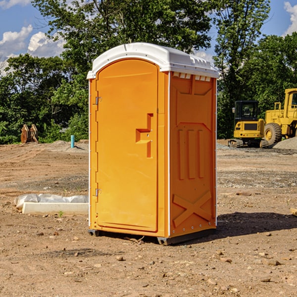 can i customize the exterior of the portable restrooms with my event logo or branding in New London IA